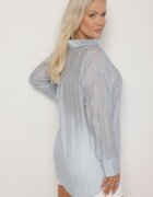 melya by melody Cămașă Albastru deschis cu croială Oversize Dolamana