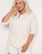 melya by melody Cămașă bej din bumbac cu spate mai lung Anastiama