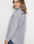 melya by melody Cămașă Bleumarin în Dungi Decorată cu Broderie Denelle
