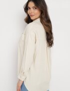 melya by melody Cămașă de bumbac bej cu model în dungi Irviana