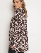 melya by melody Cămașă Maro Din Viscoză Cu In Decorată Cu Model Geometric Emirelae