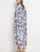 melya by melody Cămașă-rochie Alb-Violet cu nasturi cu volan Lavernia