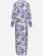 melya by melody Cămașă-rochie Alb-Violet cu nasturi cu volan Lavernia