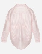 melya by melody Cămașă Roz Croială oversize din Tencel în dungi Decorată cu broderie Tidine