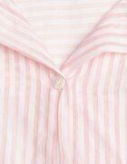 melya by melody Cămașă Roz Croială oversize din Tencel în dungi Decorată cu broderie Tidine