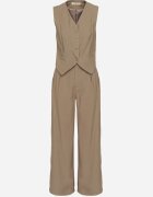 melya by melody Costum Verde din Viscoză Pantaloni și Vestă Sorveia