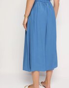melya by melody Fustă Albastră Maxi cu Nasturi și Elastic în Talie Aurorsa