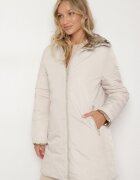 melya by melody Geacă bej deschis matlasată reversibilă cu glugă Alarrise