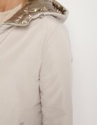 melya by melody Geacă bej deschis matlasată reversibilă cu glugă Alarrise