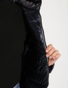 melya by melody Geacă bleumarin matlasată reversibilă cu glugă Alarrise