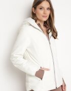melya by melody Geacă Cambrată Albă cu Glugă și Căptușeală Simaria