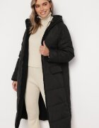 melya by melody Geacă Palton Neagră Reversibilă cu Glugă Eldorra