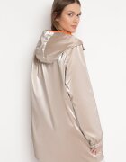 melya by melody Geacă Portocalie Reversibilă cu Glugă Nedetașabilă și Efect Metalic Lirednil