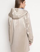 melya by melody Geacă Reversibilă Albastru deschis cu Glugă Neatașabilă și Efect Metalic Lirednil