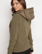 melya by melody Jachetă Matlasată Verde cu Glugă și Buzunare Vianela