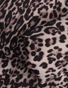 melya by melody Jachetă Scurtă Matlasată Maro cu Leopard Finisată cu manșete elastice Ivinia