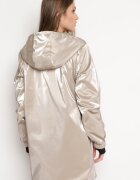 melya by melody Jachetă Verde închis Reversibilă cu Glugă Fixă și cu Efect Metalic Lirednil