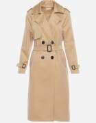 melya by melody Lung Palton Trench Bej închis cu un croi clasic cu curea Nasde