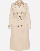 melya by melody Palton Trench Bej deschis dublu rând ornat cu curea și cataramă Tinbella