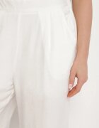 melya by melody Pantaloni Albi Lărgi din Viscoză cu In Decorați cu Cusături Fenerisa