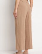 melya by melody Pantaloni bej cu dungi fine și picioare drepte Ariallo