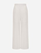 melya by melody Pantaloni casual structurali largi cu talie înaltă Sofede Bej