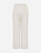 melya by melody Pantaloni casual structurali largi cu talie înaltă Sofede Bej