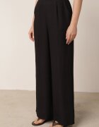 melya by melody Pantaloni casual structurali largi cu talie înaltă Sofede Negri