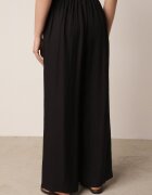 melya by melody Pantaloni casual structurali largi cu talie înaltă Sofede Negri