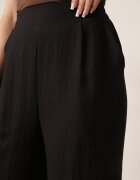 melya by melody Pantaloni casual structurali largi cu talie înaltă Sofede Negri
