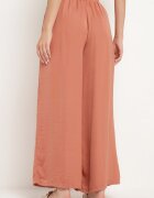 melya by melody Pantaloni Larghi Portocalii cu Vâscoză și Talie Înaltă și Elastic în Talie Kelevevia