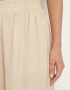 melya by melody Pantaloni Largi Bej Deschis din Vâscoză și cu Talie Înaltă și cu Elastic în Talie Kelevevia