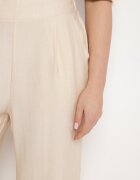melya by melody Pantaloni Largi Bej deschis din Viscoză cu In Decorați cu Cusături Fenerisa