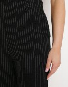 melya by melody Pantaloni Negri cu Dungi Fine cu Croială Dreaptă Ariallo