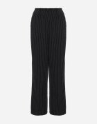 melya by melody Pantaloni Negri cu Dungi Fine cu Croială Dreaptă Ariallo
