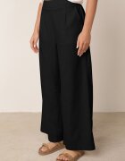 melya by melody Pantaloni negri largi cu elastic în talie cu in Araniells