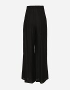 melya by melody Pantaloni Negri Largi din Viscoză cu Buzunare Rowalle