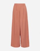 melya by melody Pantaloni portocalii din viscoză și talie înaltă și elastic în talie Kelevevia