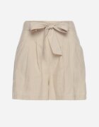 melya by melody Pantaloni scurți Bej Din bumbac Bermuda Cu elastic la spate și curea din material textil Loviana