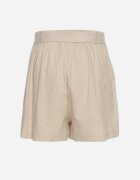 melya by melody Pantaloni scurți Bej Din bumbac Bermuda Cu elastic la spate și curea din material textil Loviana