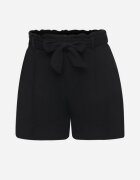 melya by melody Pantaloni scurți Negri din Bumbac cu Elastic în Talie și Curea din Material Melluna