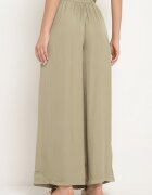 melya by melody Pantaloni Verzi Larghi din viscoză cu talie înaltă și elastic în talie Kelevevia