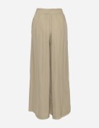 melya by melody Pantaloni Verzi Larghi din viscoză cu talie înaltă și elastic în talie Kelevevia