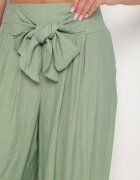 melya by melody Pantaloni Verzi Largi din Vâscoză cu Talie Înaltă Kolianne
