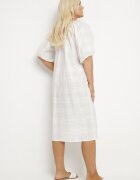 melya by melody Rochie Albă de bumbac Oversize cu legătură la gât Tolanea