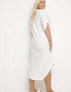 melya by melody Rochie Albă din Vâscoză și In Croi drept Asimetrică Toliria