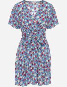 melya by melody Rochie Albastră Cloș cu elastic în talie cu centură suplimentară Ellandera