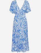 melya by melody Rochie Albastră în stil Boho cu elastic în talie și ciucuri Wornima