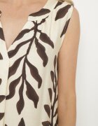 melya by melody Rochie Bej cu viscoză dreaptă cu model pictat Hiliona