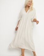 melya by melody Rochie Bej din viscoză cu in cu croială liliac cu șnur Tolureia